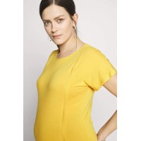 Dervla Bamboo Cotton Short Sleeve Nursing Top Marigold
