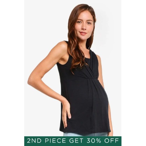 Alexandra Empire Nursing Top Black
