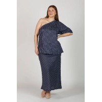 Katie Linen Bias Cut Linen Skirt in Boathouse