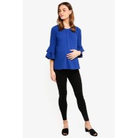 Long Flounce Sleeves Coreene Nursing Top Peacock