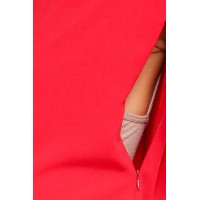 Tier Flounce Sleeves Cicilia Nursing Top Red