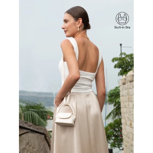 Square Open-Back Brami Tank Top