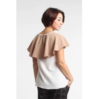 Nevada Short Sleeved Nursing Cape Top Pink