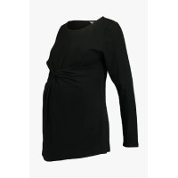 Darby Bamboo Cotton Long Sleeve Nursing Top Black