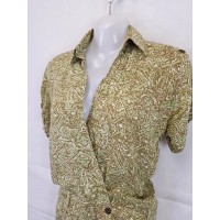 Tallow Khaki Jungle Wrap Playsuit Size 8