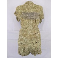 Tallow Khaki Jungle Wrap Playsuit Size 8
