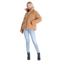 Jessica Simpson Womens Sherpa Quilted Puffer Jacket
