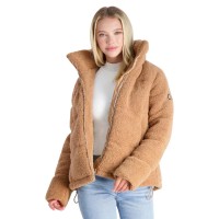 Jessica Simpson Womens Sherpa Quilted Puffer Jacket