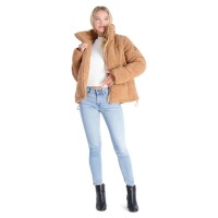 Jessica Simpson Womens Sherpa Quilted Puffer Jacket