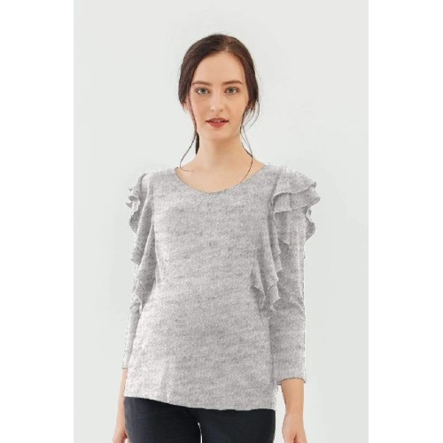 Dania Nursing Top Heather Grey