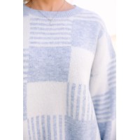 In This Moment Blue Colorblock Sweater