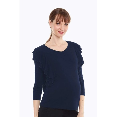 Dania Nursing Top Navy Indigo