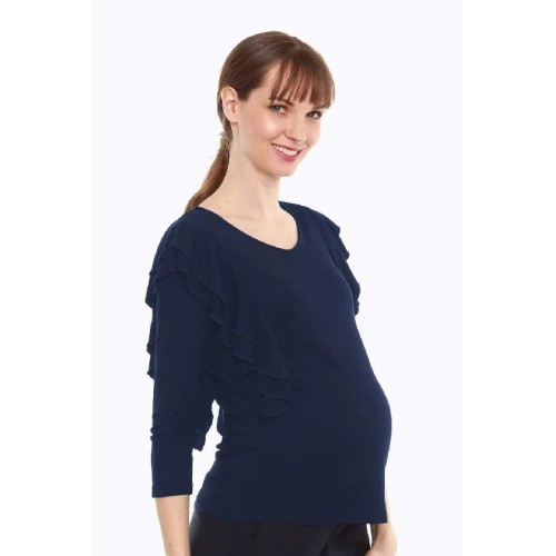 Dania Nursing Top Navy Indigo
