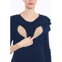 Dania Nursing Top Navy Indigo