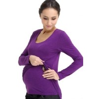 Vera V-Neck Nursing Nursing Top Purple