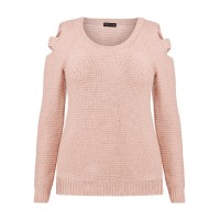 Cutout Sleeve Sweater - Blush