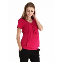 Alma Blouson Nursing Top Red